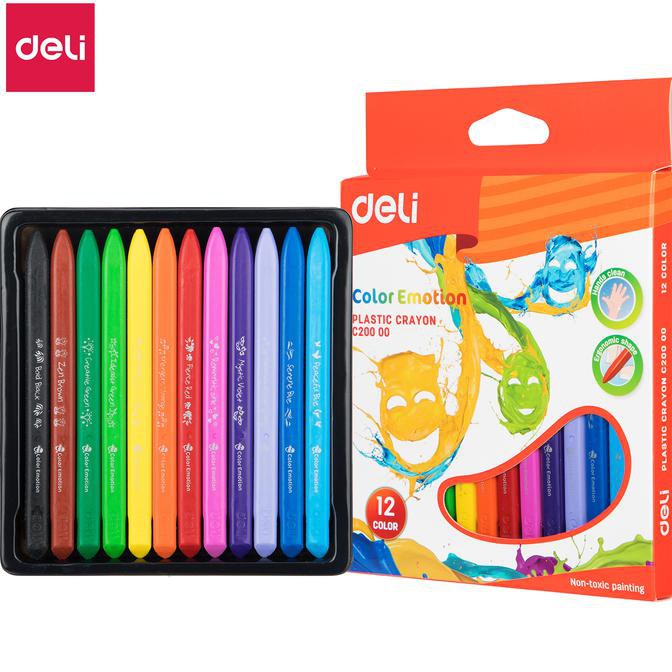 

Isalel Deli Ec20000 School Crayon/Krayon - Plastic Crayon Triangle 12C