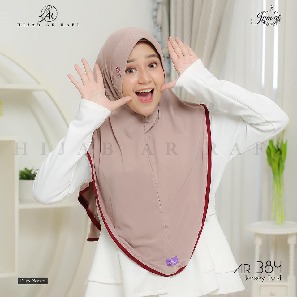 Jilbab Instan Arrafi terbaru 2021 Ar 384 Jilbab serut standar