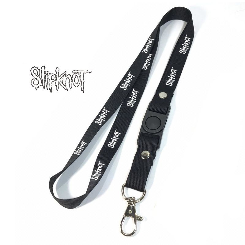 

Gantungan kunci SLIPKNOT band Metal musik rock tali lanyard band gantungan leher id card name tag