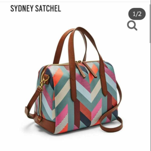 Fossil Sidney Satchel Chevron Original