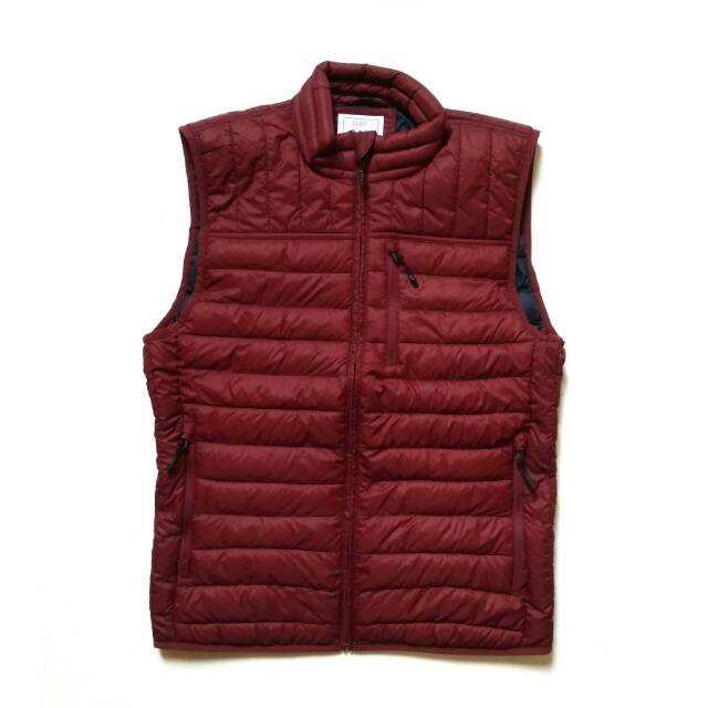•S•M•L•XL•  Rompi Vest Men ColdControl Puffer Maroon Gap