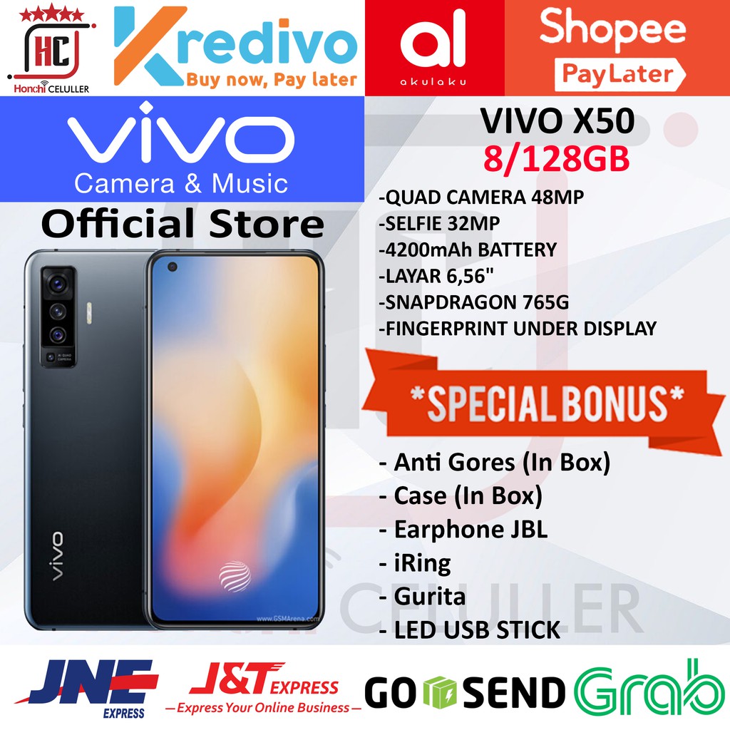 VIVO X50 8/128GB GARANSI RESMI ORIGINAL FULL BONUS