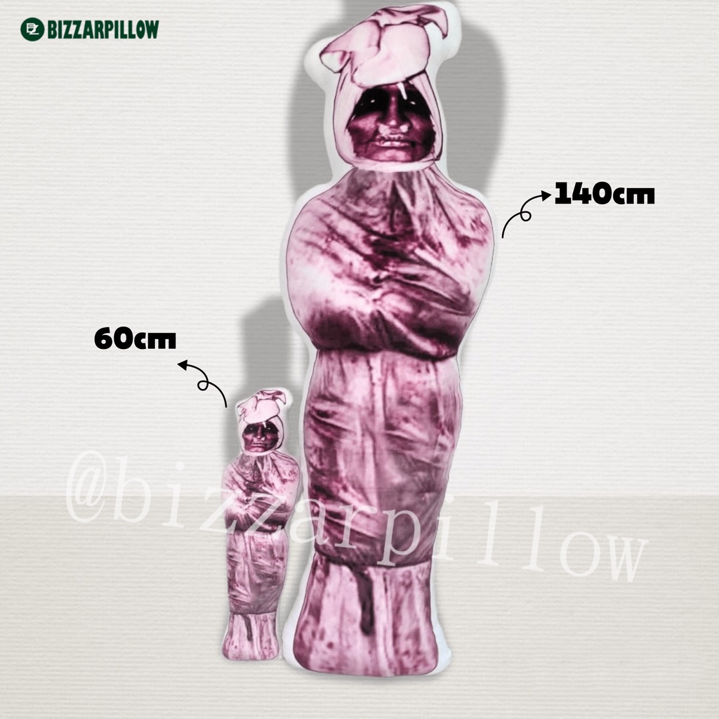 Bizzarpillow Bantal Motif Hantu Pocong Kuntilanak Size M BZ143
