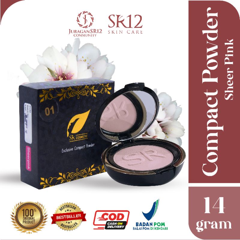 TERLARIS..!! EXCLUSIVE COMPACT POWDER SR12 BPOM AMAN / BEDAK PADAT + SPF 15