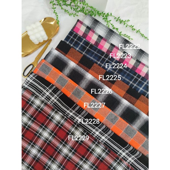 7-50 kain flanel kain kotak kotak bahan katun happychild