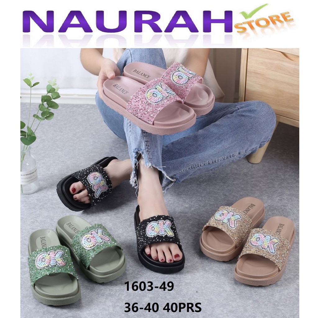 BALANCE 1603 49 SANDAL WANITA SLOP BLINK OK TERBARU 100% ORIGINAL SENDAL JELLY IMPOR LENTUR LEMBUT