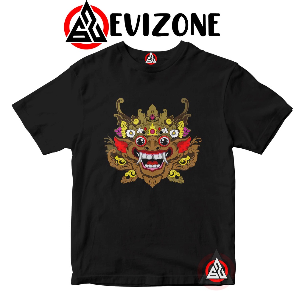Evizone Kaos Distro Anak TOPENG BALI Cotton 30s Premium / Baju Anak Anime kids Bandung, Kaos Anak An