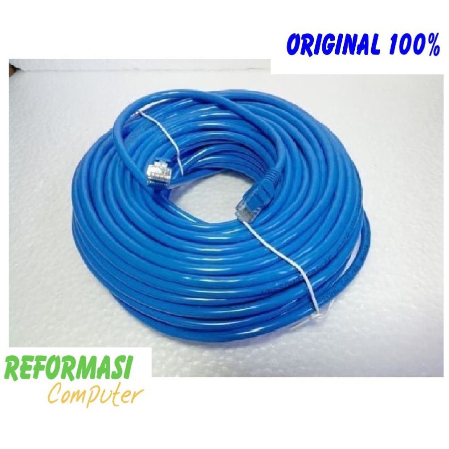 Kabel LAN UTP 15M RJ45 Cat 5e 15 Meter terpasang Cable konektor cat5e