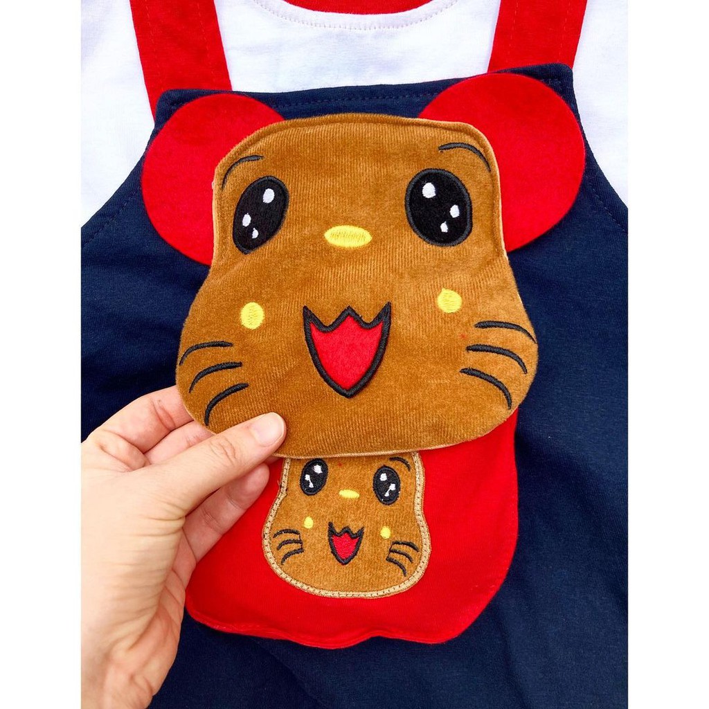 JERRY POCKET JUMPER Baju Kaos Overall Pergi Jalan Lucu Fashion Anak Bayi Cowok Laki Terlaris Murah