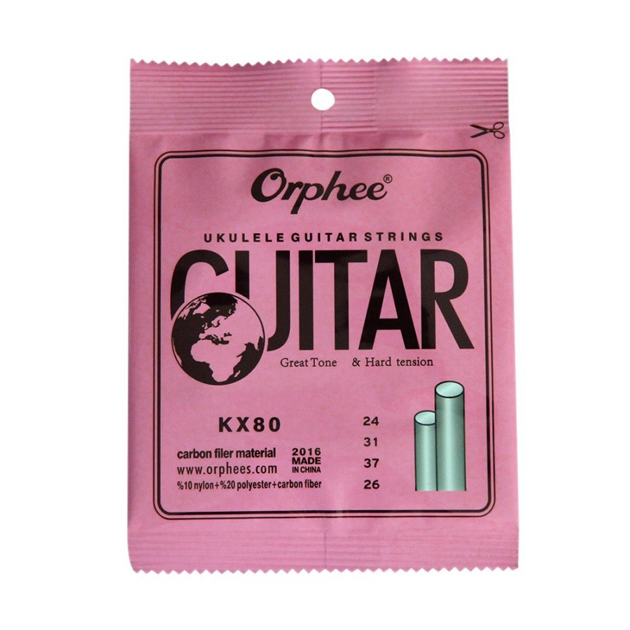 Orphee KX80 Ukulele Strings Tuning GCEA Senar Nylon Ukulele