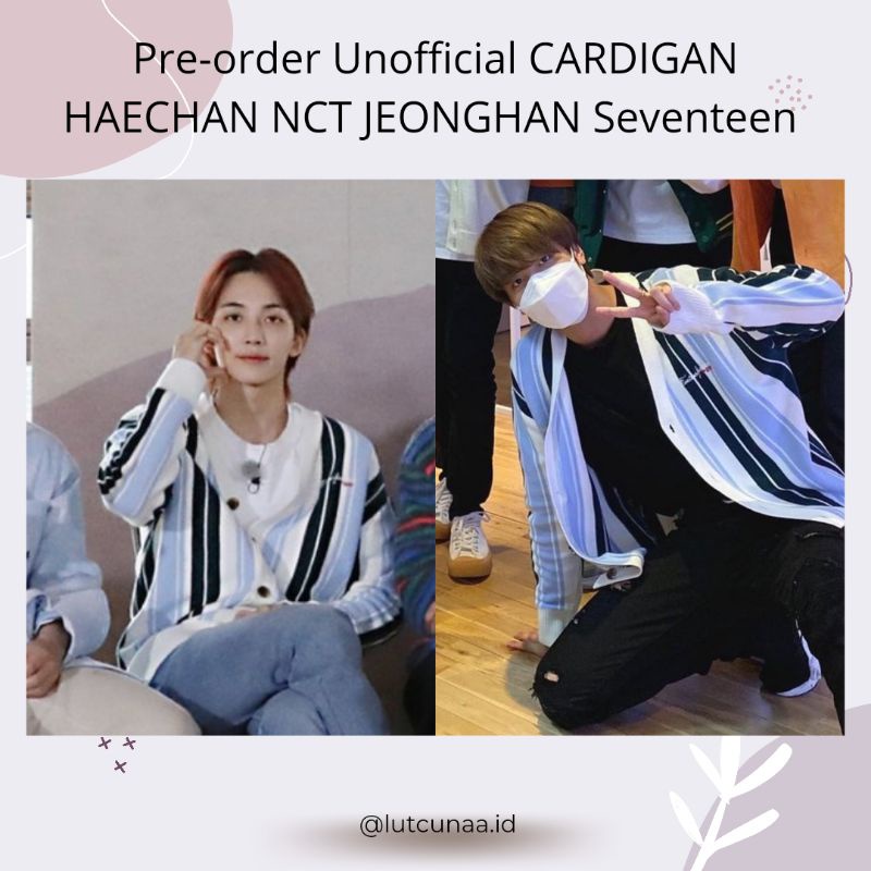 Pre-order Unofficial CARDIGAN HAECHAN NCT JEONGHAN Seventeen