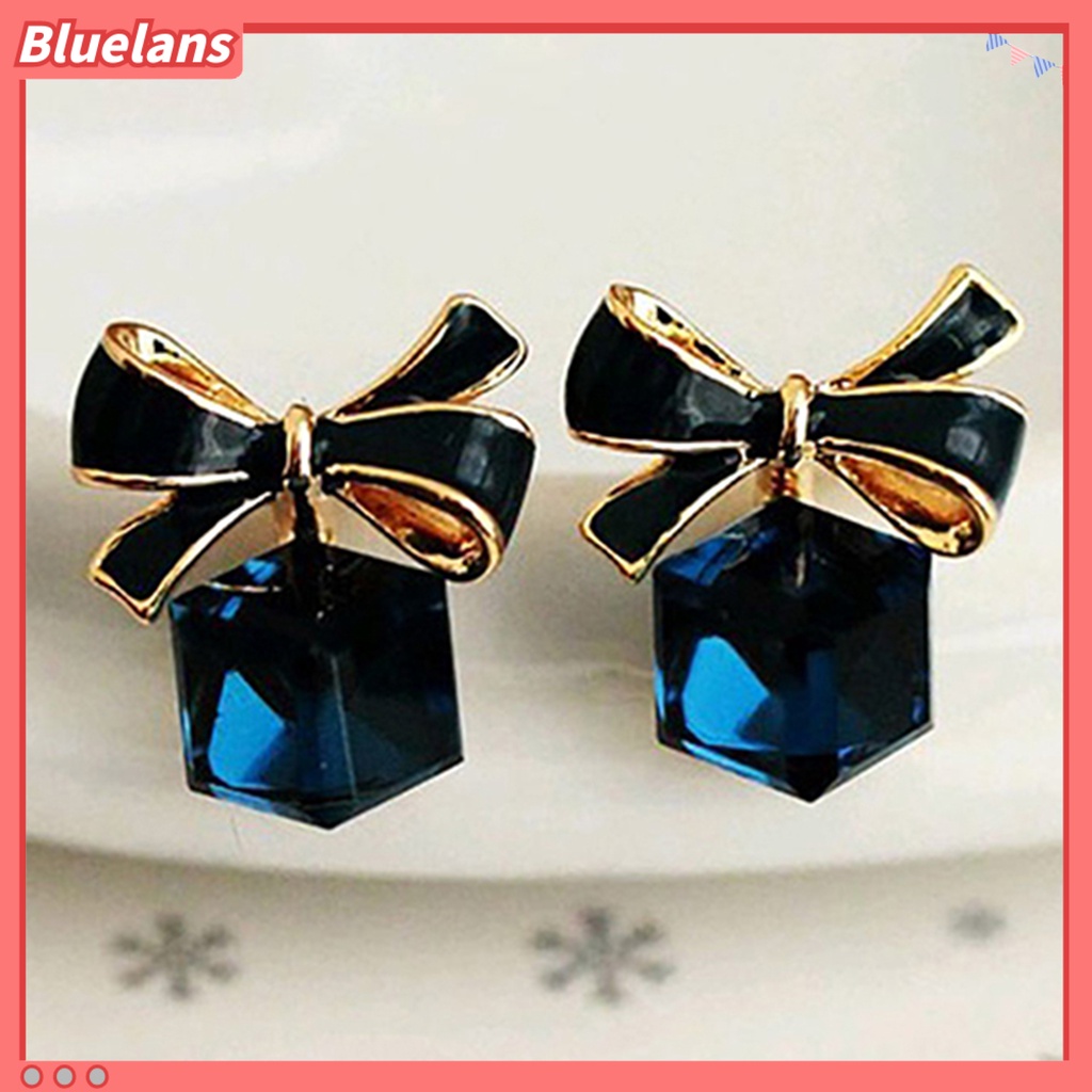 Bluelans Women Earrings Attractive Elegant Smooth Bowknot Anti-allergic Ear Studs