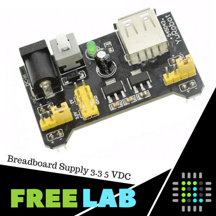 Breadboard Power Supply 3.3V dan 5V