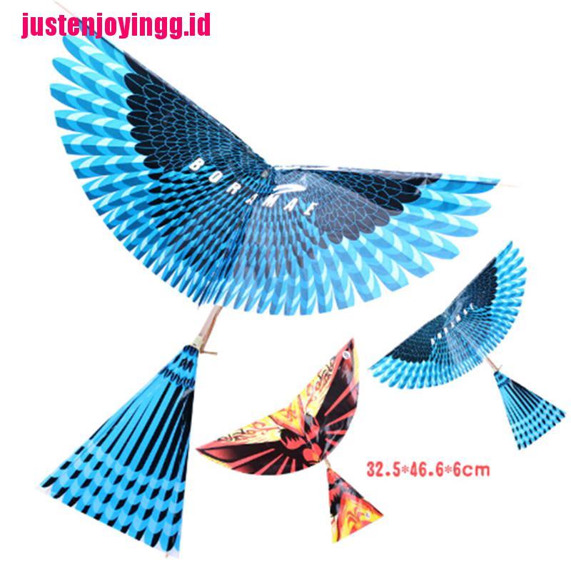 (justenjoyingg.id) Mainan Layang-Layang Handmade Bentuk Burung Dengan Karet Untuk Edukasi Sains Anak