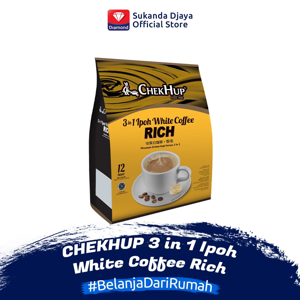 

ChekHup Kopi Instan 3 in 1 Ipoh White Coffee King - 12 pcs @40 g