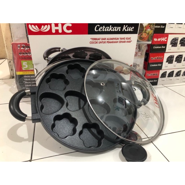 Loyang Martabak mini / kue telur / pancake 12 lubang motif