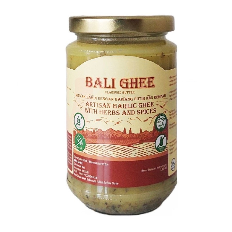 Bali Ghee Clarified Butter Ghee Garlic Herb and Spices Gluten Free Mentega 120ml