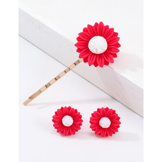 LRC Jepit Rambut Fashion Small Daisy Flower Stud Earrings Set F7557X