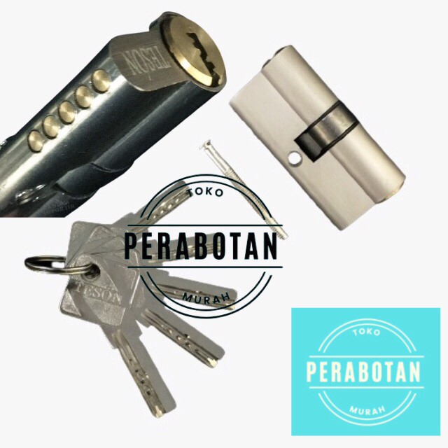 Kunci Pintu Silinder Set /Kunci Cylinder 60mm/Alumunium Cylinder Besar