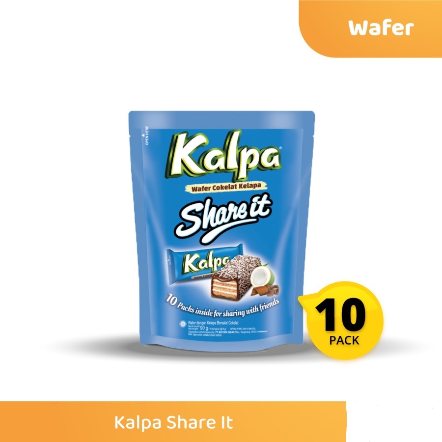 WAFER COKELAT KELAPA KALPA SHARE IT POUCH 10PCS x 9GR