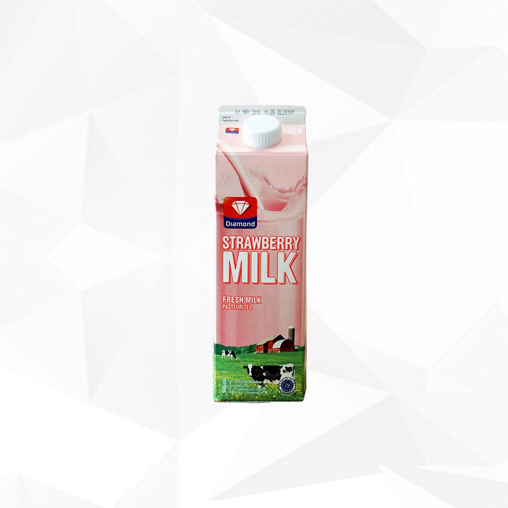Promo Harga Diamond Fresh Milk Strawberry 946 ml - Shopee