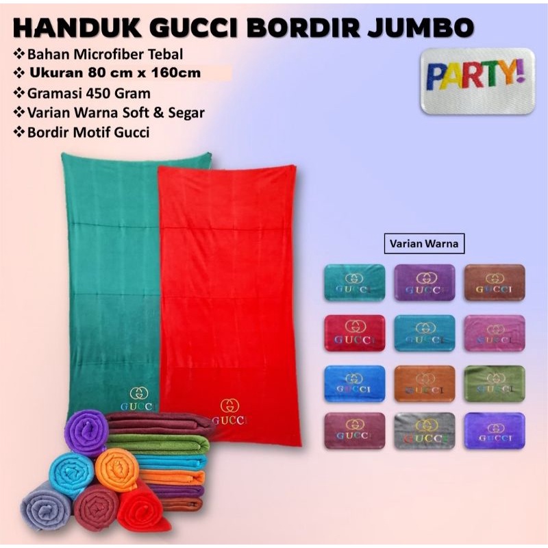 HANDUK GUCCI JUMBO  BORDIR 80 x 150 cm