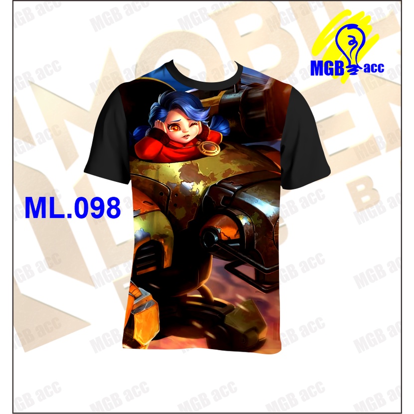 Kaos Baju Anak Atasan Laki Laki Perempuan Sublim Printing Lucu Motif Hero Mobile legend Fighter