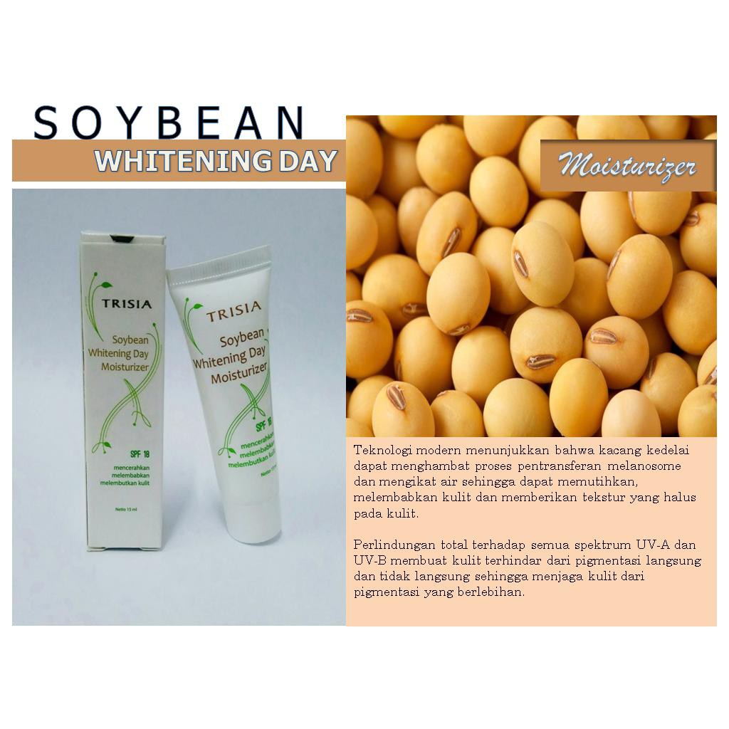 Paket Facial Foam Soybean, Day Soybean, Night Soybean Moisturizer Trisia