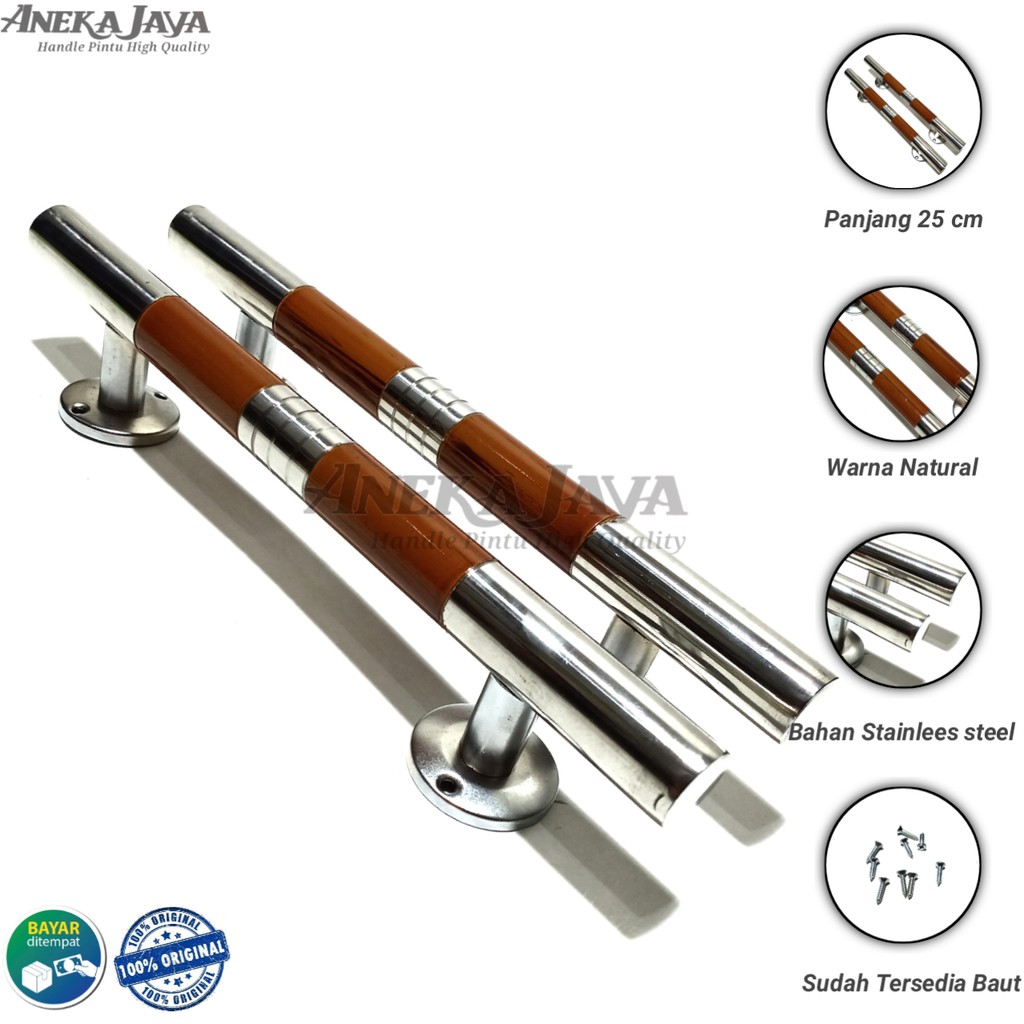 Satu set handle pintu rumah 25 cm murah minimalis tarikan pintu pull stainless gagang pintu terbaru