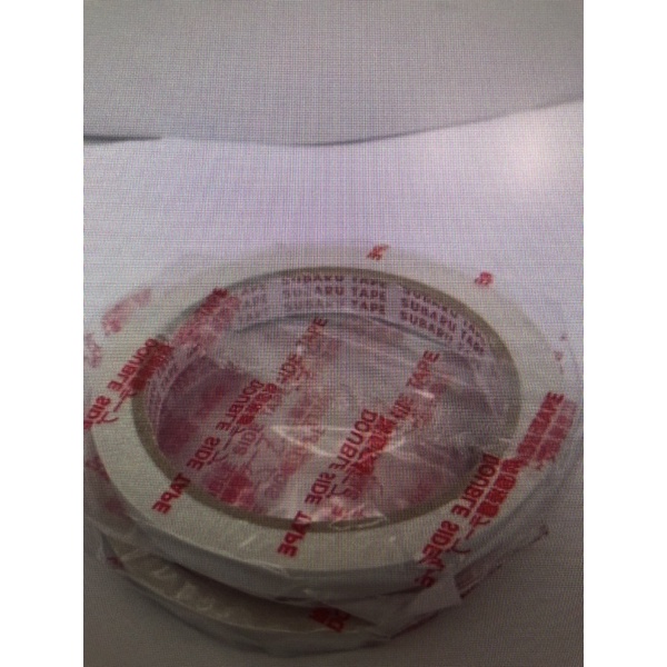 DOUBLE TAPE PUTIH 1/2 INCH MURAH MERIAH