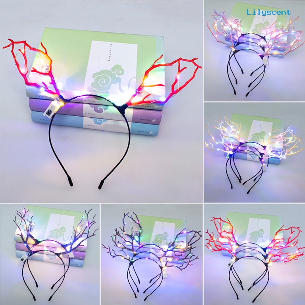 Ls Bando Desain Tanduk Rusa Dengan Lampu LED Untuk Wanita