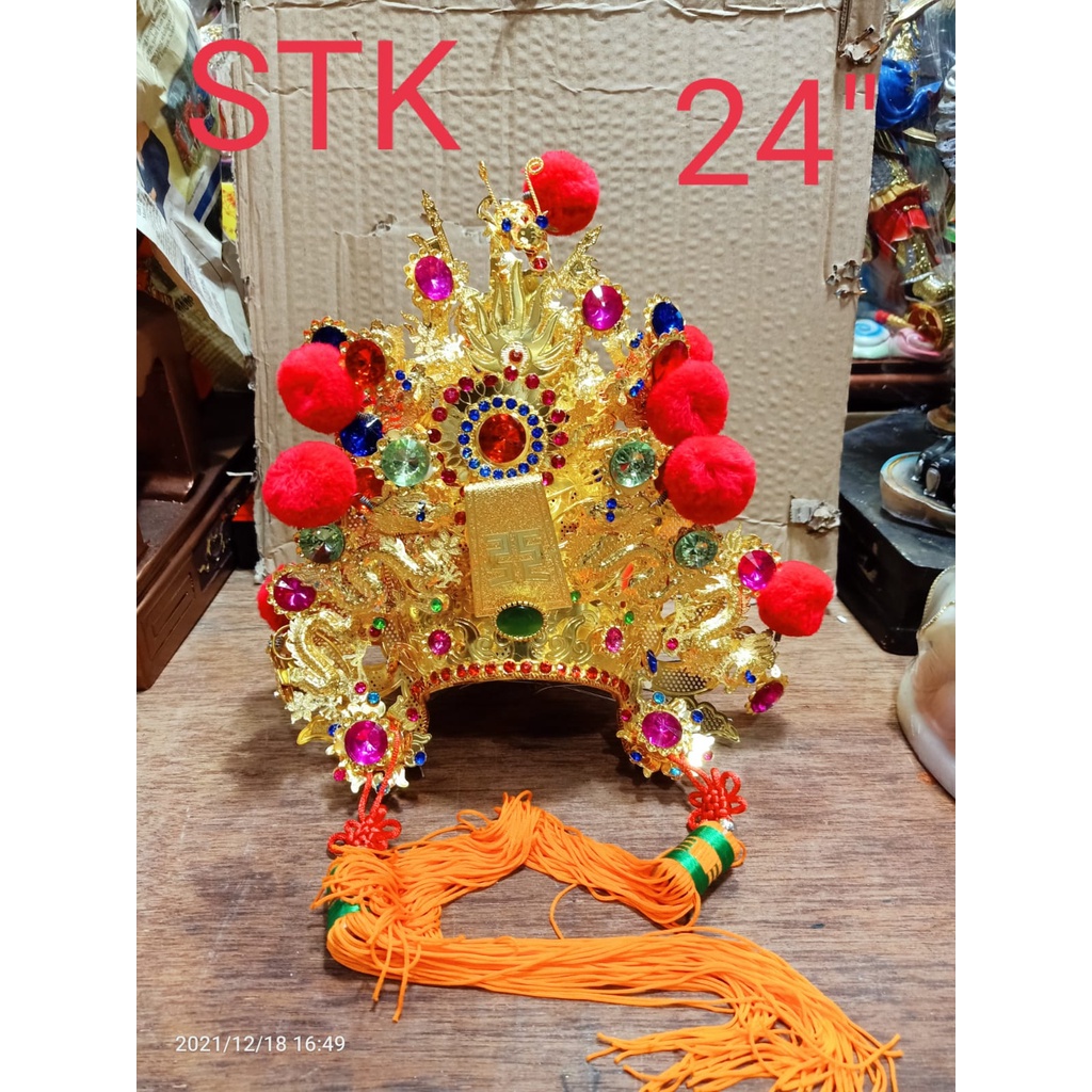 mahkota / topi - patung hian tian / xian tian / siong te kong -24 inch