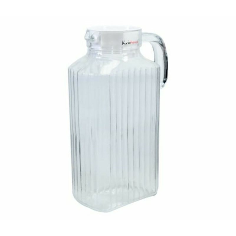 KRISHOME TEKO MINUM KACA 1&amp;1,7 LITER/JUG GLASS 1700 Ml/ TEKO AIR MINUM KACA/PITCHER KACA MURAH