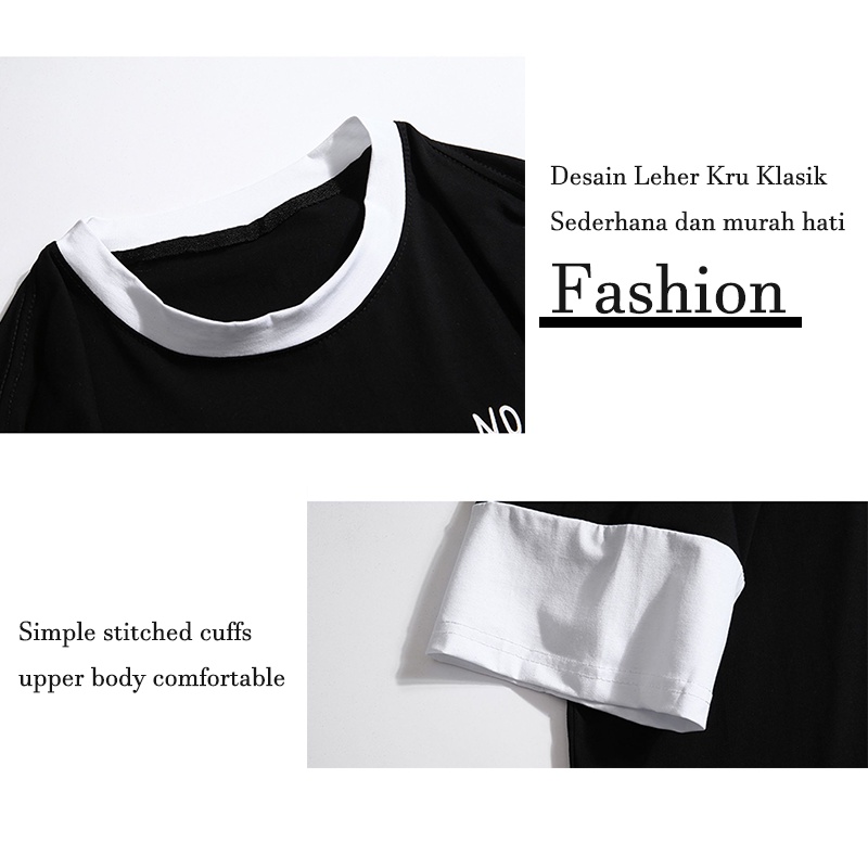 Baju kaos terbaru korean style round neck baju kaos pendek kasual modis T-Shirt sablon baju kaos hitam pria loose shirt baju kaos jumbo