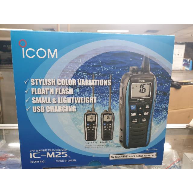 HT ICOM IC-M25 VHF MARINE HANDIE TALKIE MARINE M25 M25