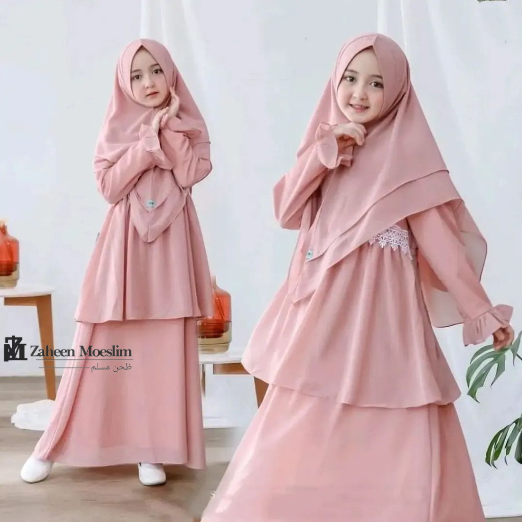 Zaheen Moeslim Cloth ~ ( Belanja + Beramal Shalih ) Baju Gamis SYAR'I Anak Perempuan Murah Terbaru U