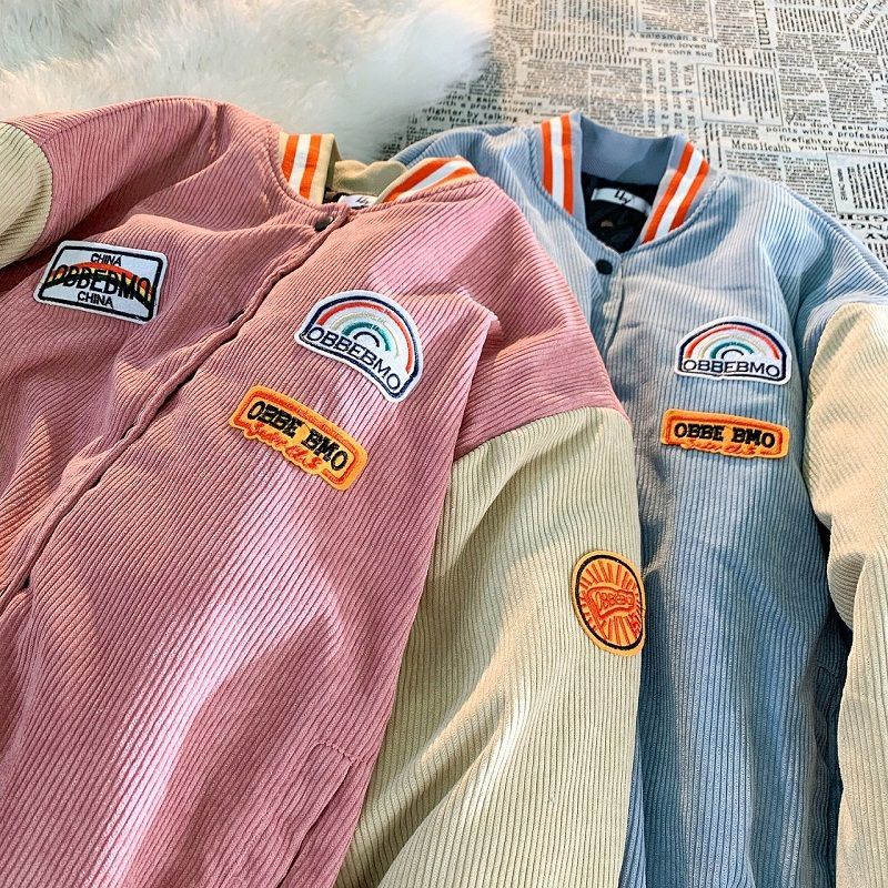 Newlan WT003 Jaket Baseball Japanese Harajuku BF Unisex Jacket College Baseball --- Jodian Baseball Jacket-5