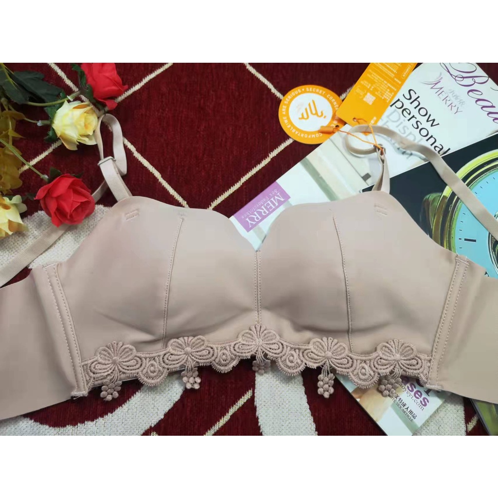 bra wanita import 2635 busa tipis, tidak ada kawat SIZE 32-38