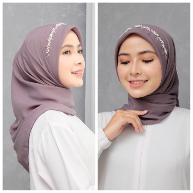 Helen_Shop86 Jilbab Segiempat Bella Payet 110x110 Kerudung Segi Empat Lasercut Mutiara Policotton Premium Krudung Bando Hijab Bella Square Payet