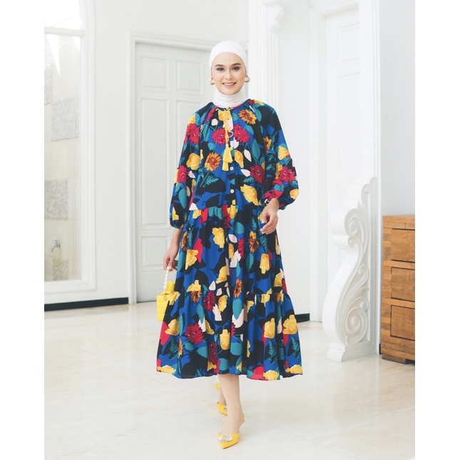 Intalicious Lexy Dress Blue Yellow