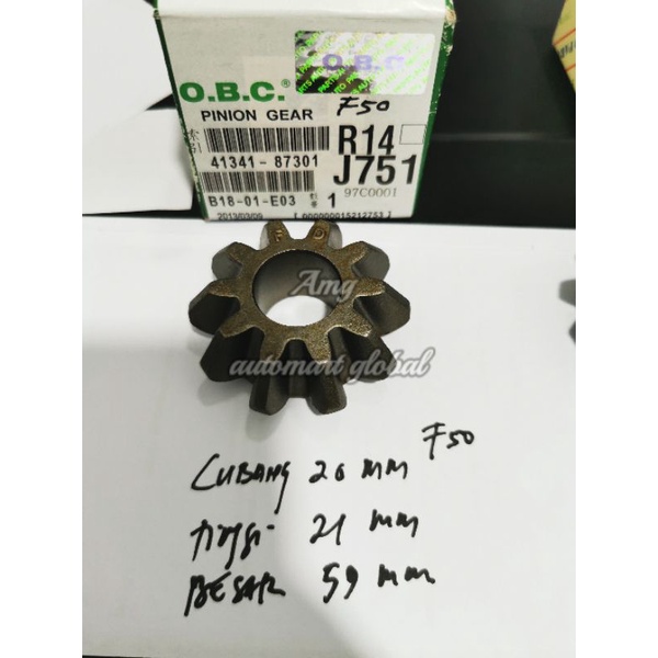 pinion gear gigi bintang gardan taft badak f50 41341-87301