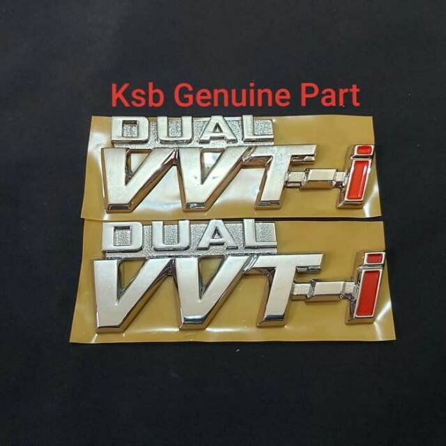 Emblem Dual Vvti Besar Ori Innova Fortuner Altis Vios Hilux Camry Asli