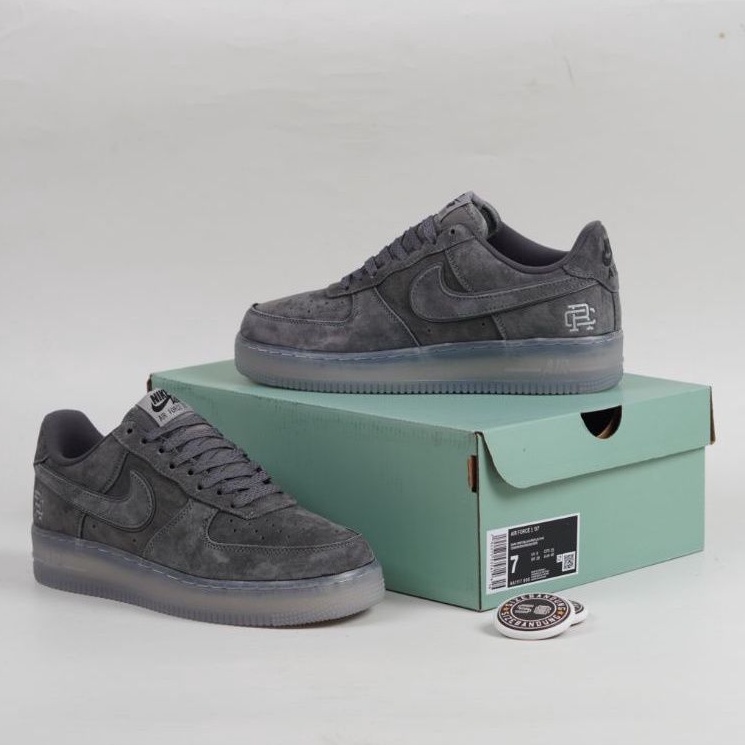 Sepatu Nike Air Force 1 X Reigning Champ Grey Reflective