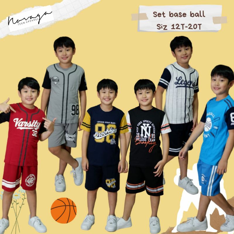 set anak unisex baju anak laki-laki dan perempuan cewe cowo daily wear setelan kaos dan celana 8-1 t