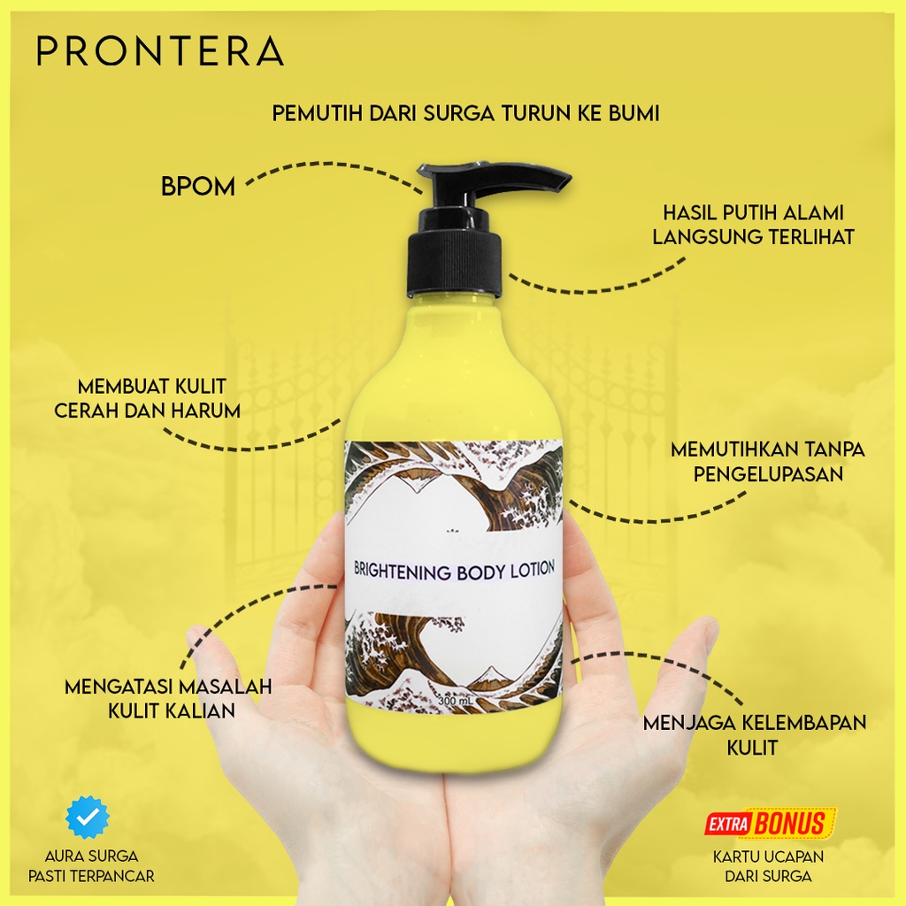 Prontera (Pemutih Dari Surga Turun Ke Bumi) Body Lotion Jasmine with Niacinamide & Glutathione