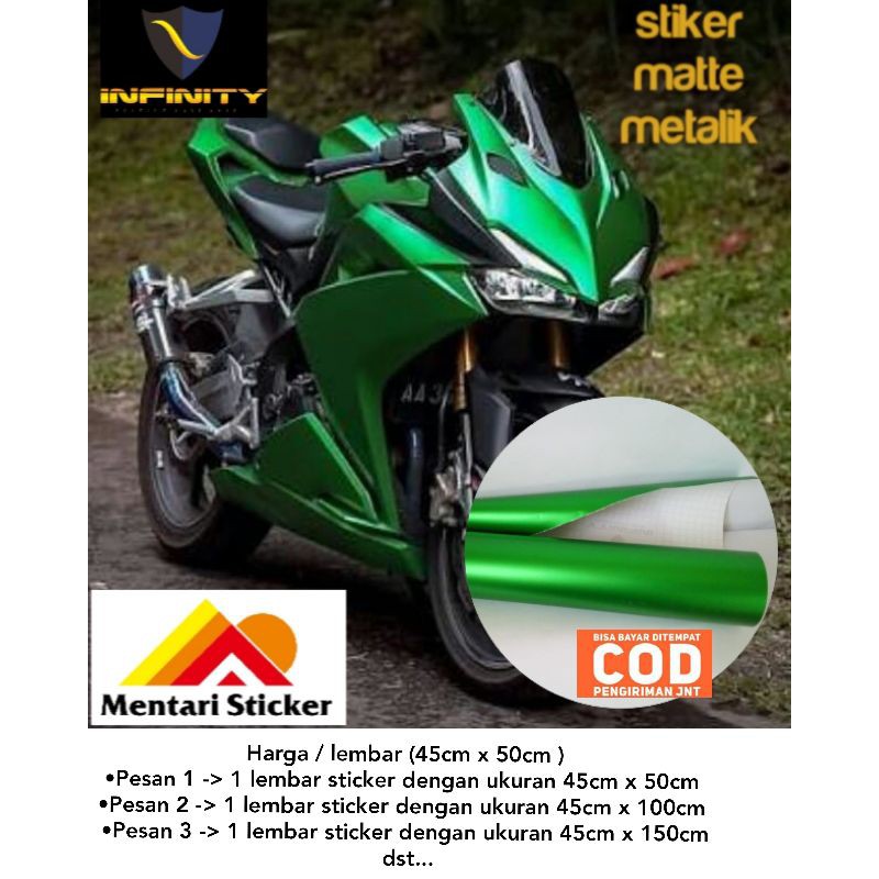 SKOTLET DOFF METALIK HIJAU/SKOTLET MOTOR/STIKER METALIK