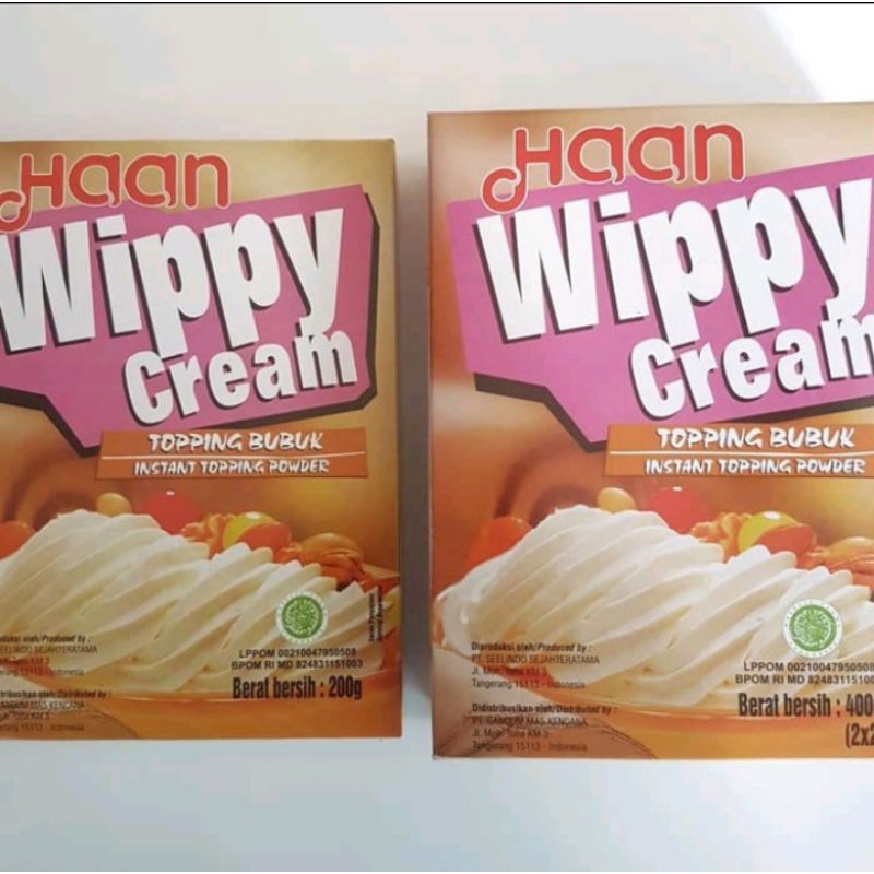 

Haan Wippy Cream Ready Ukuran 200 dan 400 gram