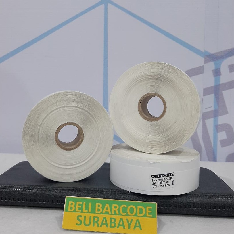 Kertas Label Barcode Semicoated 30 x 20mm Isi 2500 Pcs