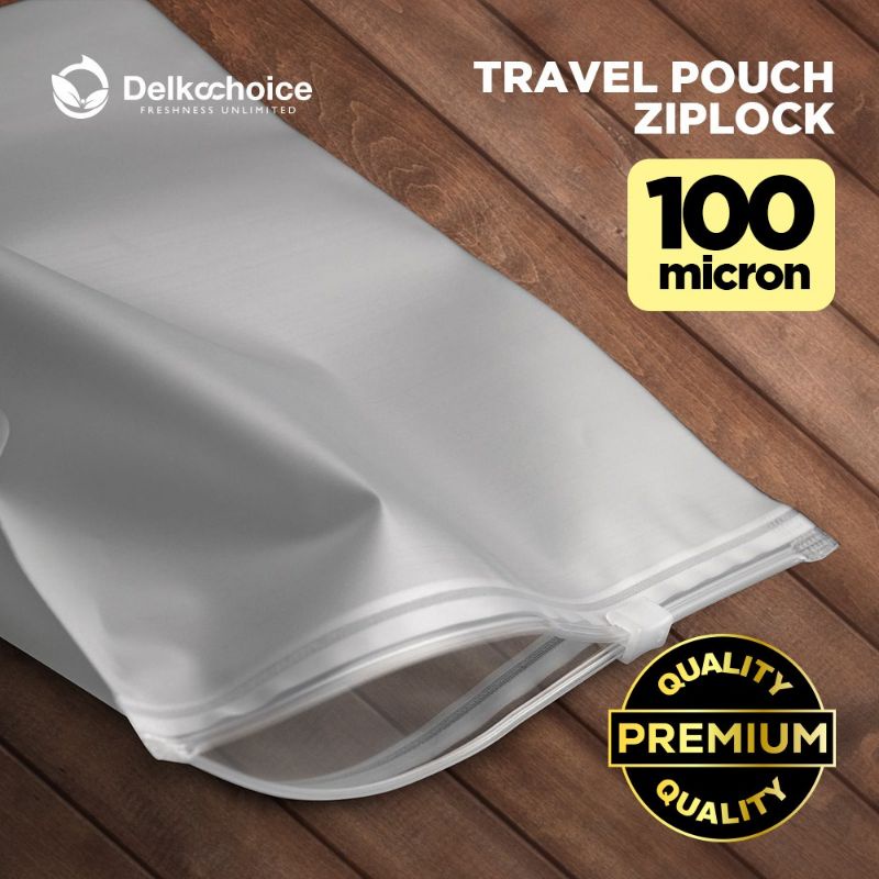 Travel Pouch Organizer Serbaguna Ziplock Matte Premium 100mic Delkochoice