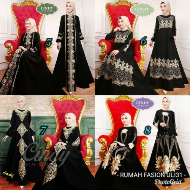 Gamis JETBLACK bordir bisa buat seragaman!!